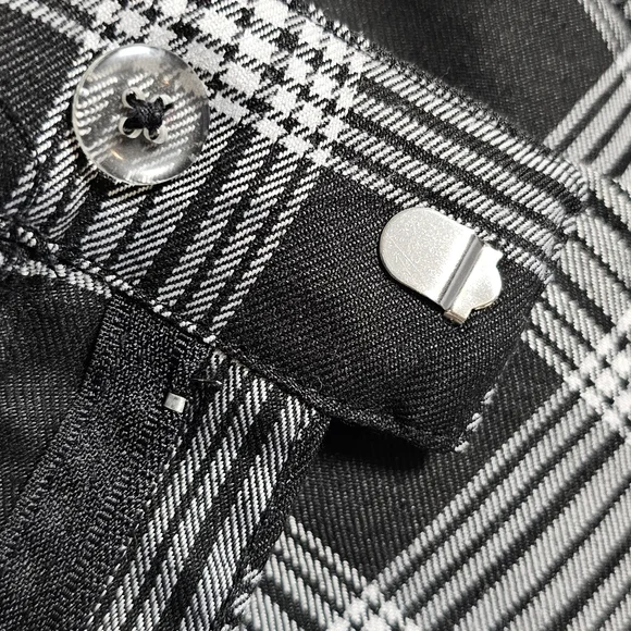 Hot Topic Black & White Plaid Pants - Medium With Chain - Picture 6 of 6